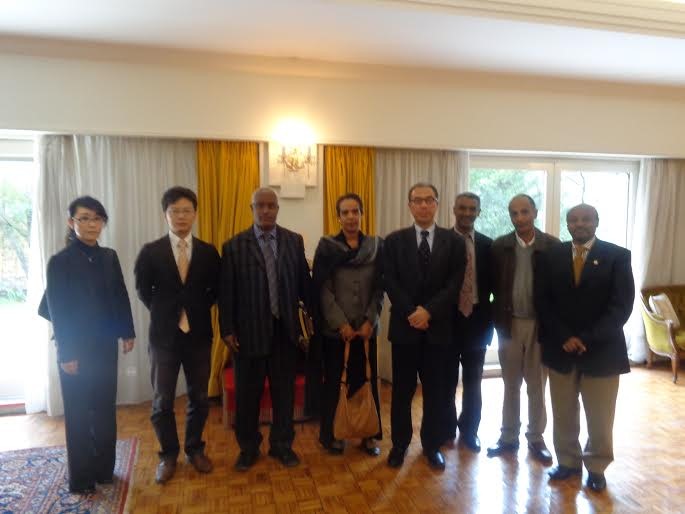 Visiting the Japanese Ambassador to Ethiopia