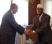 The E.S with Somalia's President