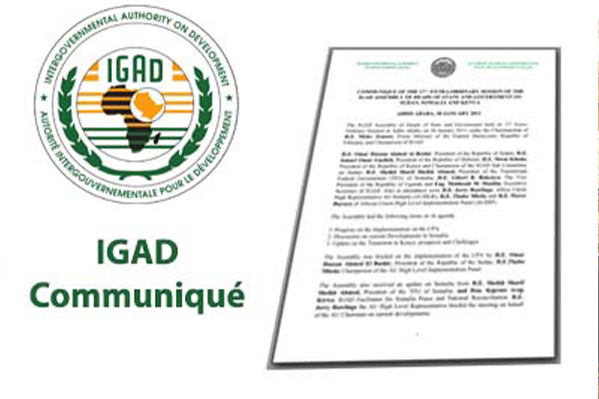 Communique of 26th Extra-Ordinary Summit Meeting of the IGAD Assembly of Heads of State and Government