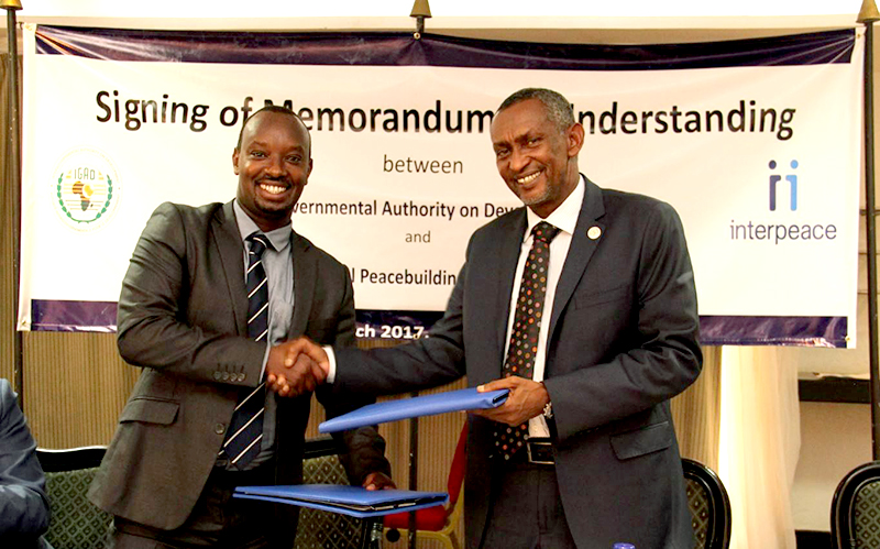 IGAD and Interpeace sign MOU for Collaboration on Peace Initiatives in Eastern Africa and the Horn