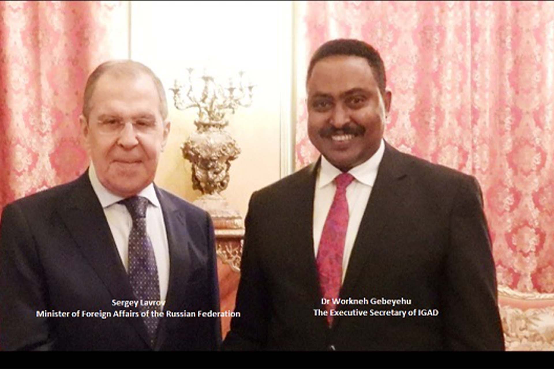 IGAD Executive Secretary Meets Minister Lavrov, Concludes Successful Mission to Moscow