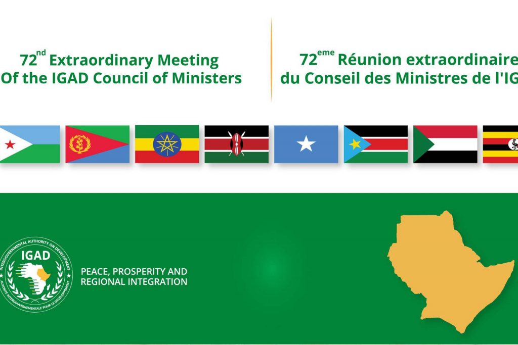 COMMUNIQUÉ OF THE 72nd EXTRA-ORDINARY SESSION OF IGAD COUNCIL OF MINISTERS