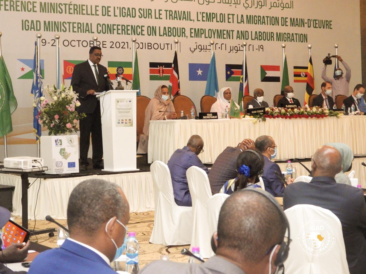 Official Remarks by Dr. Workneh Gebeyehu, IGAD Executive Secretary at the IGAD Ministerial Conference on Employment, Labour and Labour Migration 21st October 2021 Djibouti