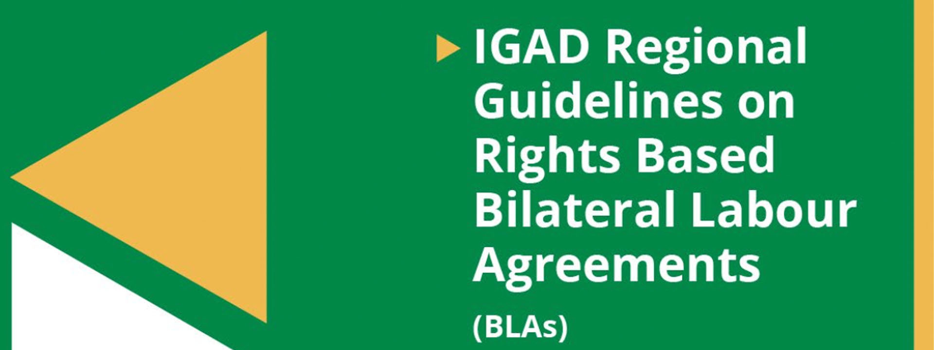 IGAD Regional Guidelines on Rights Based Bilateral Labour Agreements (BLAs)