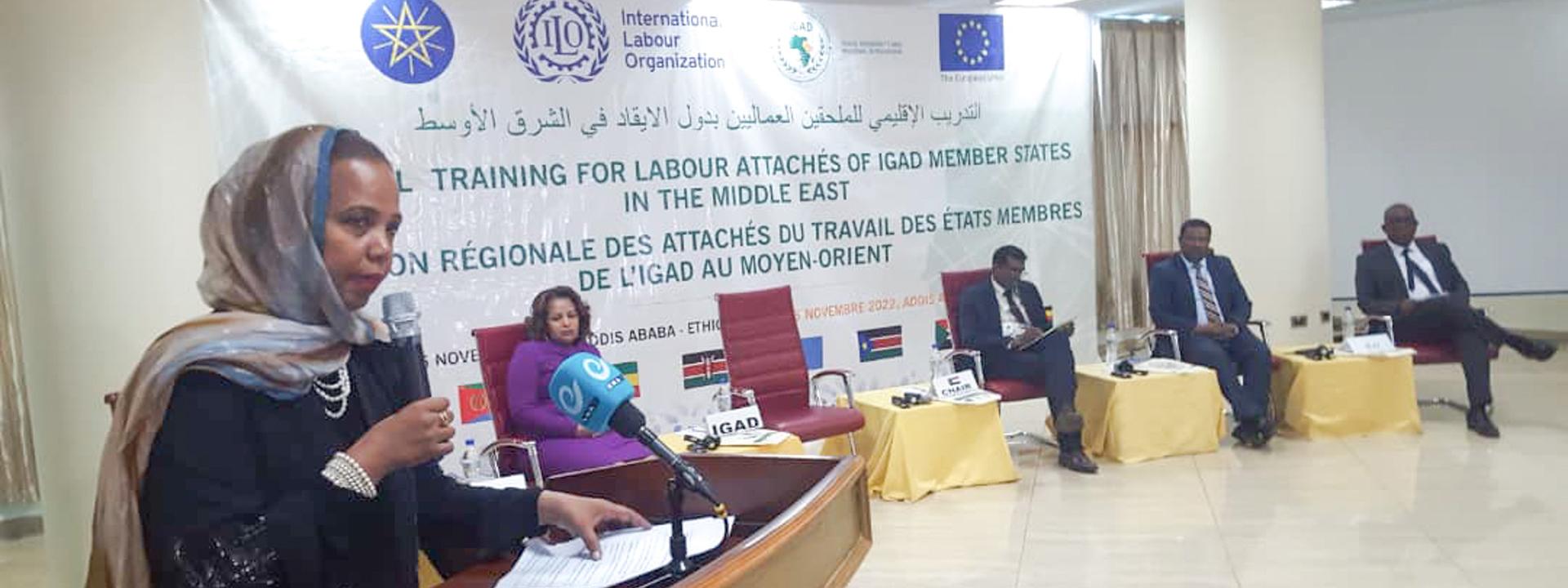Remarks by the Director of the Health and Social Development Division of IGAD on behalf the Executive Secretary at the Regional Training for Labour Attachés on Labour Migration Governance  November 21, 2022, Addis Ababa, Ethiopia