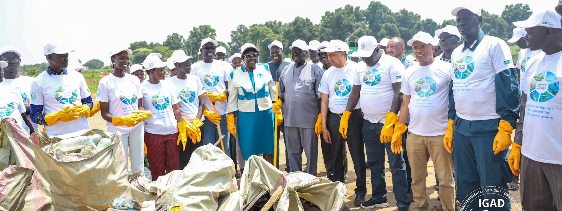 Nile River Banks Cleaning Campaign Against Plastic Pollution in Juba, South Sudan