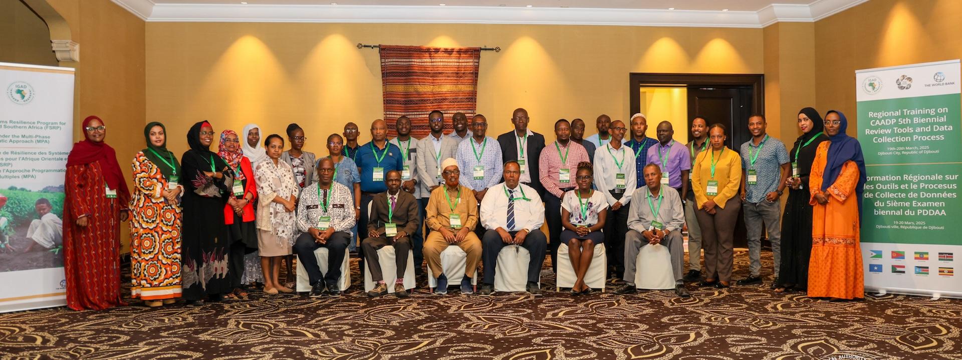 Strengthening Agricultural Transformation: IGAD Hosts Regional Training on CAADP 5th Biennial Review Data Collection Tools in Djibouti